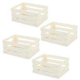 Kuber Industries Multipurpose Portable Small Storage Basket|Box For Storage Without Lid-Pack of 4 (Beige)